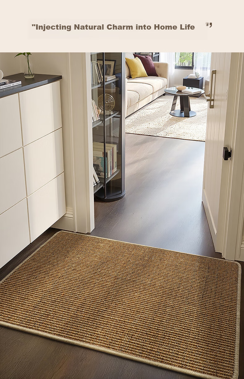 Dajiang Natural Sisal Entrance Mat, Doorway Rug, Foyer Carpet, Handwoven Entrance Mat, 60x90cm 14
