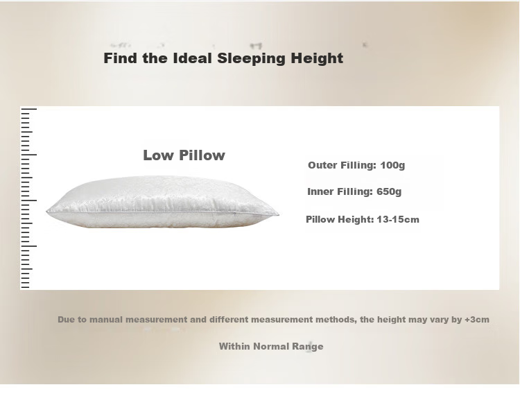 Ciyun Snow Love Silk Soft Pillow, Pure Silk Fabric, Silk Pillow Core with Mulberry Silk Filling, One Piece, 48*74cm 9