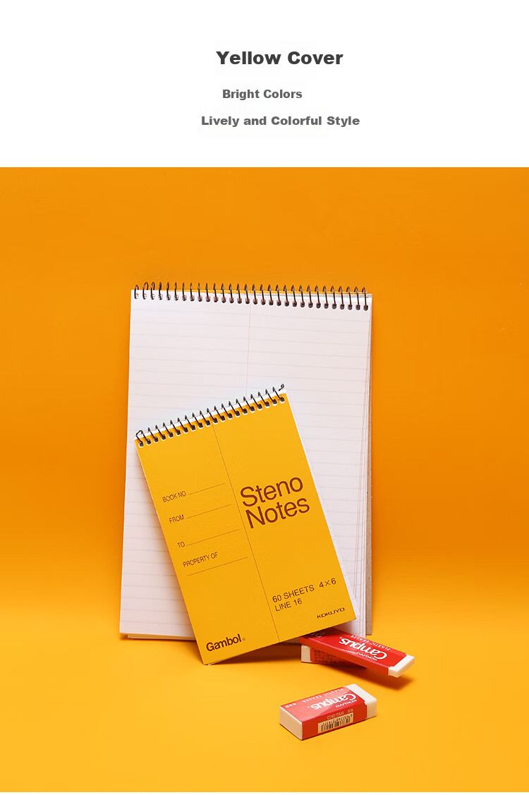 KOKUYO Spiral A7 Notebook Gambol Watanabe Student Journal Soft Copy Book, 7mm Ruled 14 Lines, 50 Sheets/book, 12 Books Random Colors, WCN-SA7506 4