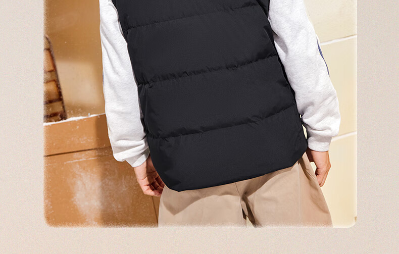 361° Men's Down Vest Autumn Winter New Waterproof Warm Sports Casual Running Stand Collar Jacket 652544401-4 11