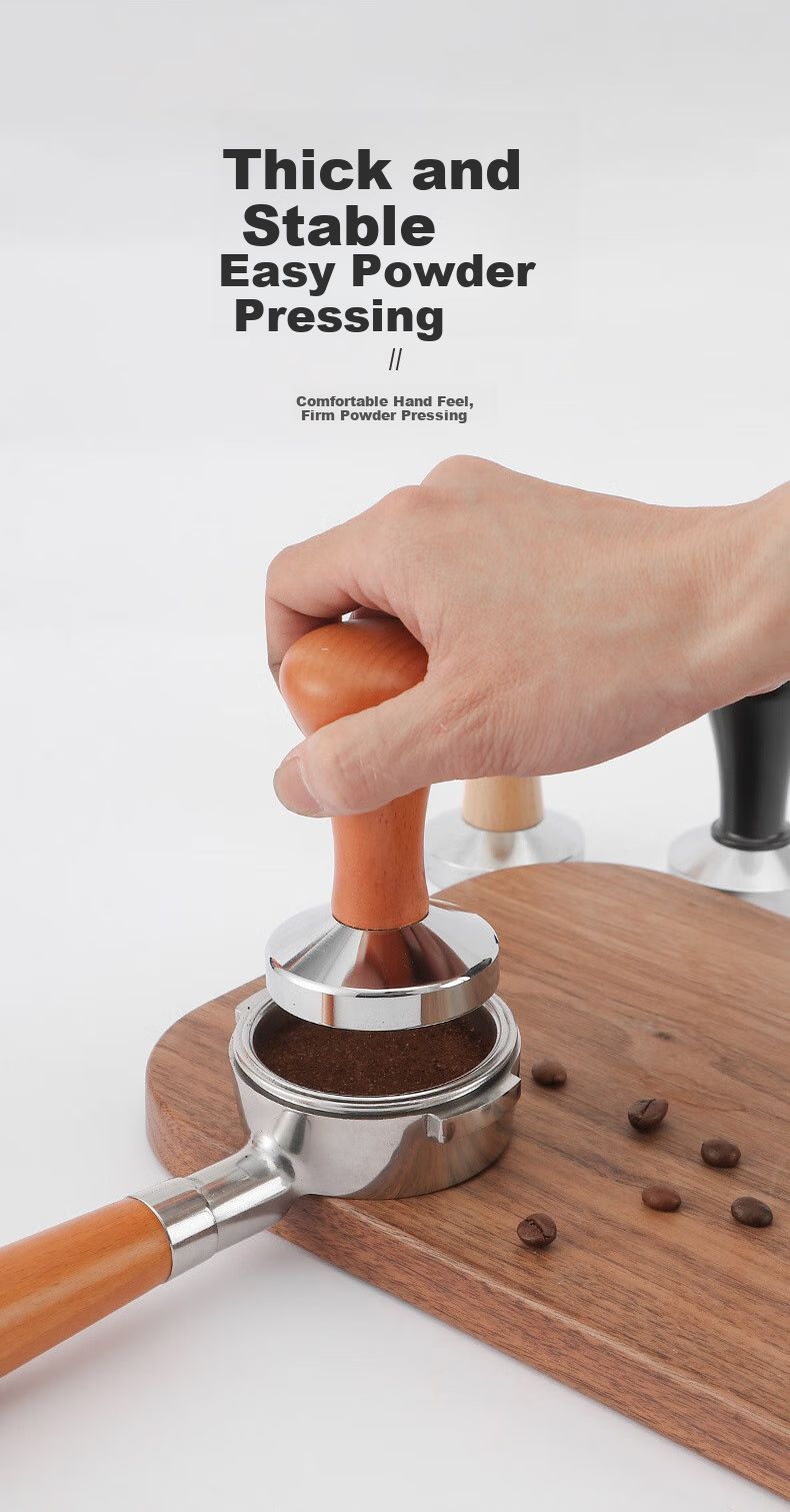 YIJUKE (YIJUKE) [51mm] Wooden Handle Coffee Tamper, Coffee Grinding Tool, Coffee Accessory, Coffee Machine Handle Tamper 3