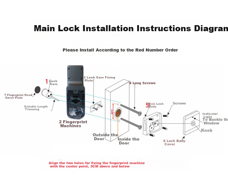 GSON Fingerprint Lock Password Lock Outdoor Waterproof Anti-Theft Door No Wiring Required Courtyard Gate Smart Old-Style Anti-Theft Door Fingerprint Lock 14