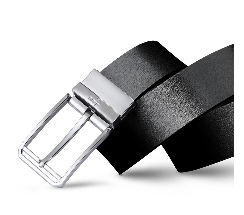 JEEP SPIRIT Men's Leather Belt Cowhide Waistband Pin Buckle Casual Business Gift for Boyfriend Husband Dad Birthday 2