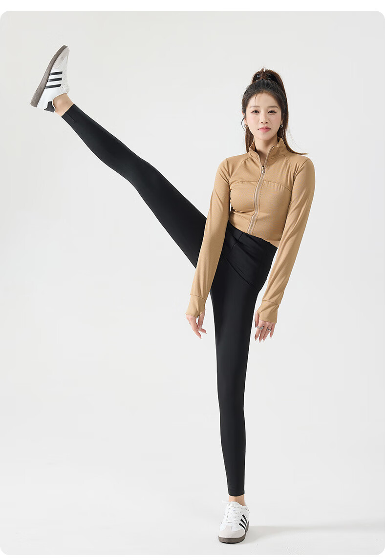 LangSha High-Waist Slimming Seamless Yoga Leggings for Women, Autumn New Stretchy Shaping Shark Pants 13