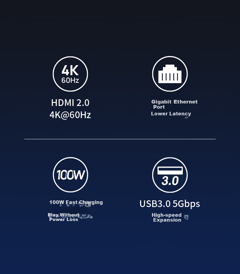 JSAUX Steam Deck Expansion Dock, Ouya Handheld Expansion Dock, All Accessories, Type-C Base Hub, HDMI Converter, Screen Mirroring, Gigabit Ethernet Port, Charging 3
