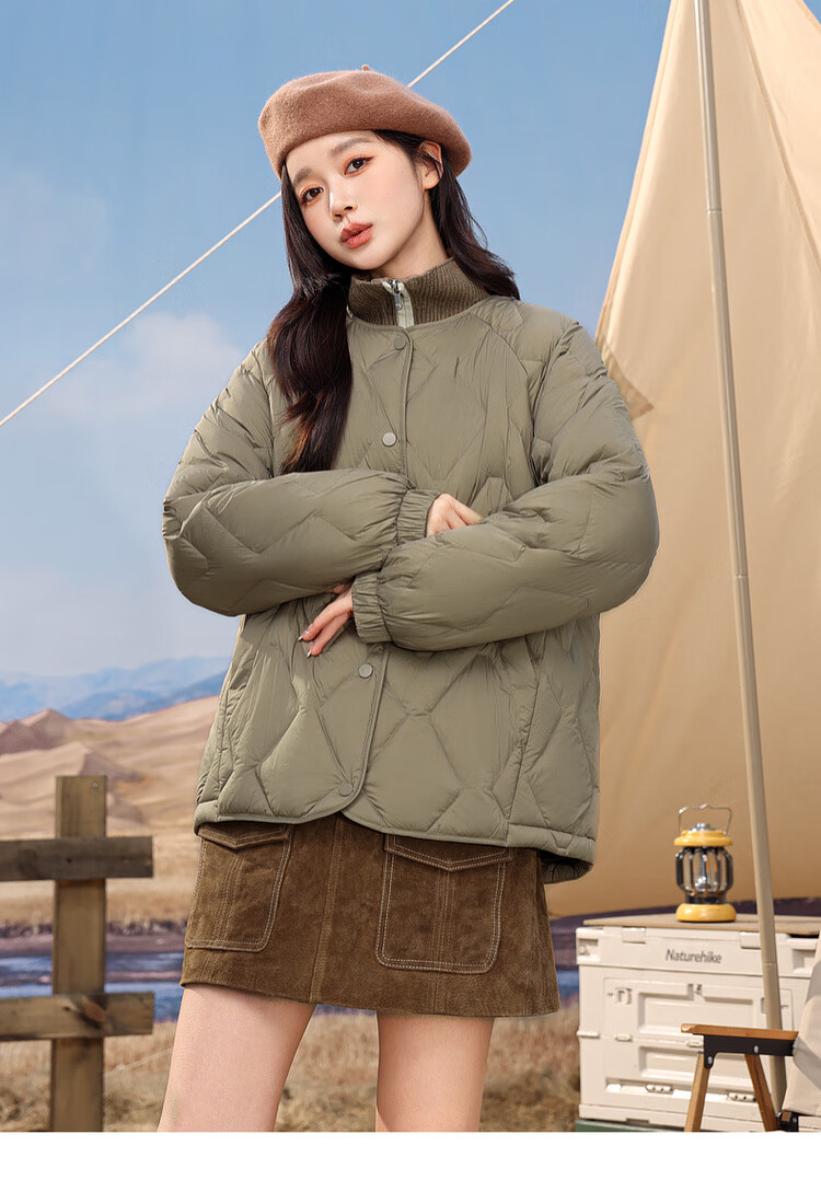 SNOWFLYING 2025 New Fashion Classic Versatile Lightweight Down Inner Shirt Windproof Cuff Warm Women's Short Down Jacket 3