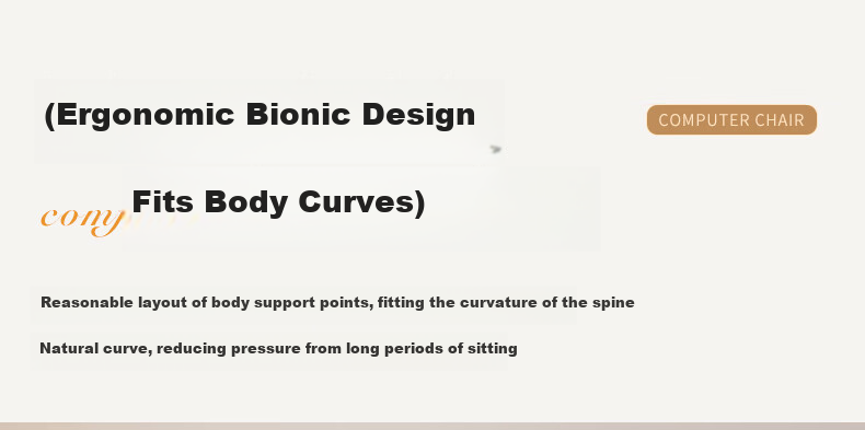 Chibailun Computer Chair, Home Gaming Chair, Sofa Chair, Ergonomic Chair, Bedroom Study Chair with Backrest, Adjustable Height Study Chair 4