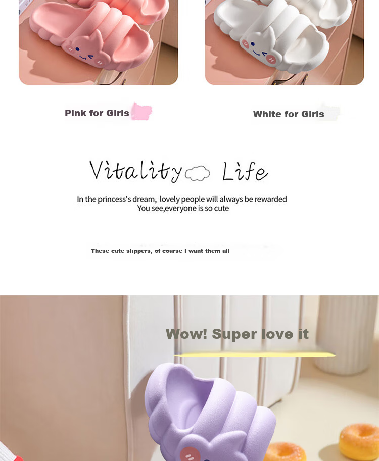 IQGD Women's Slippers, Comfortable Outdoor And Indoor Sandals, Fashionable Thick Soft Sole, Ice Cream - Milk White, Size 38-39 10
