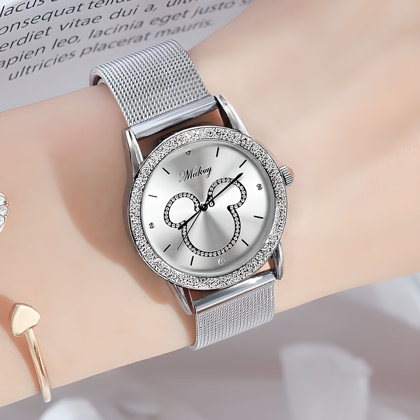 Disney Women's Watch for Students, High School and Middle School Girls, Elegant and Delicate Small Wristwatch 10