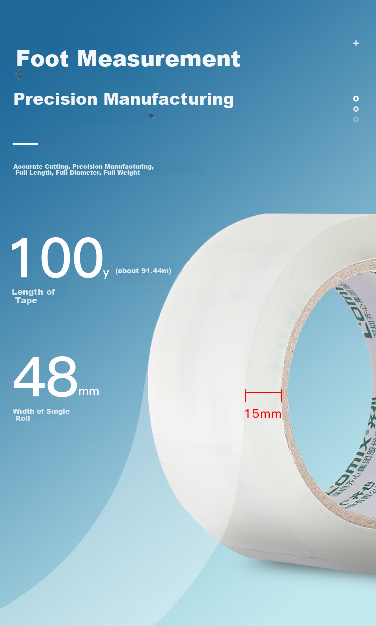 COMIX Transparent Tape/wide Tape/packaging Tape Express Shipping Tape Transparent 6 Rolls Wide 48mm*100y*45um Length 91.4 Meters/roll JP4810-6 2