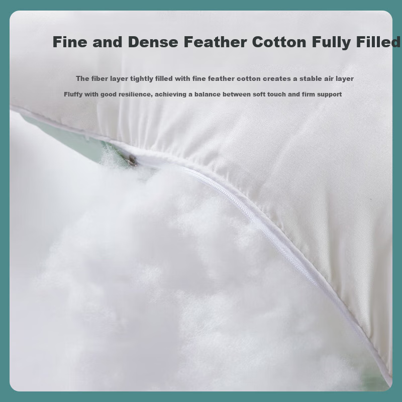 J.Sir High Pillow, Deep Sleep Pillow Core, High Pillow That Doesn't Sink Or Deform, Hotel And Home Use Cotton Pillow, Neck Support Pillow, Single Pillow 6