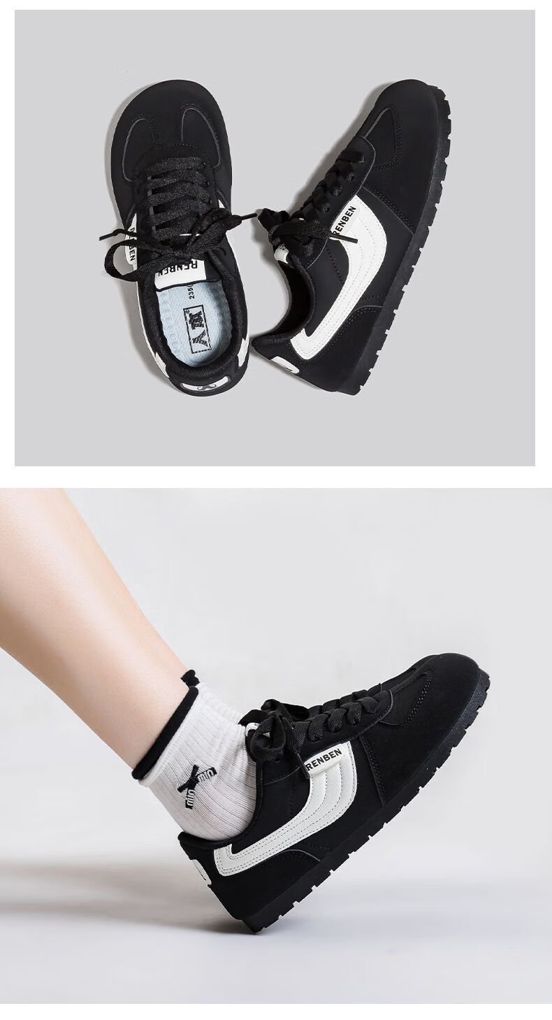 RENBEN 2026 Spring New Original INS Style German Training Shoes Dopamine Color Sweet German Training Shoes Fashion Ultra-Soft Sneakers 16