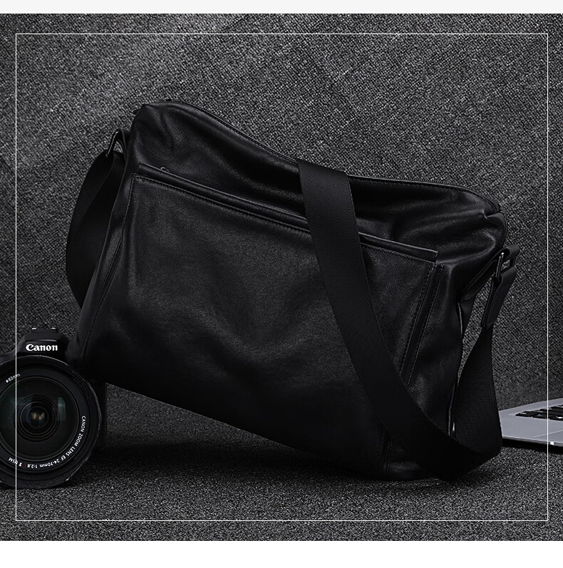 BJIAX Genuine Leather Crossbody Bag Large Capacity First Layer Cowhide Shoulder Bag Men's Commuter Casual Bag 7
