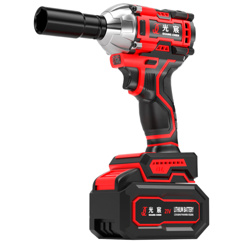 Guangchen Electric Wrench High Torque Impact Lithium Battery Wrench Air Impact Wrench Scaffold Foot Automotive Repair Socket Set Power Tools