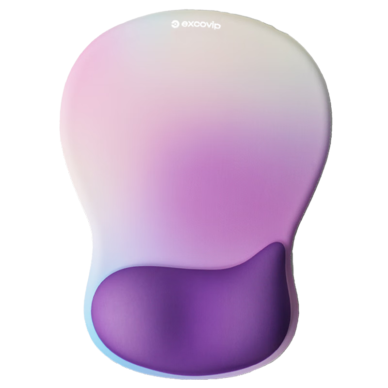 EXCO Two-Tone Purple Pink Waterdrop Wrist Rest Mouse Pad Large Gradient Computer Office Ergonomic Silicone Wrist Support Non-Slip Mat 0600