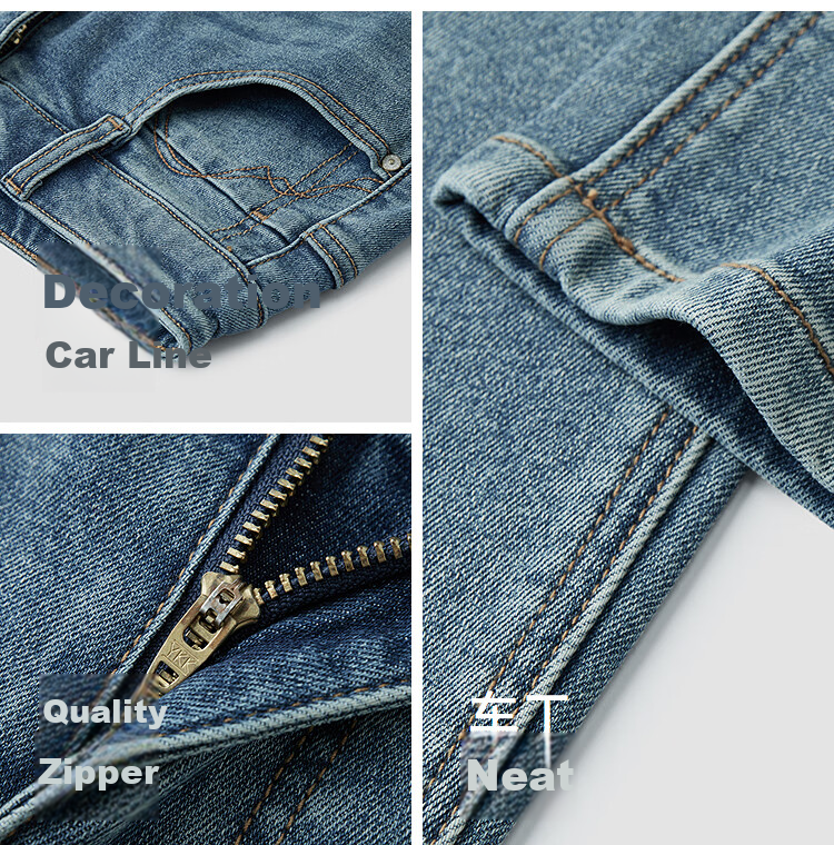 Semir Senrou | Women's Jeans, Winter Fleece-Lined, Distressed Tapered Pants, Comfortable Retro Long Trousers, 103724124004 5