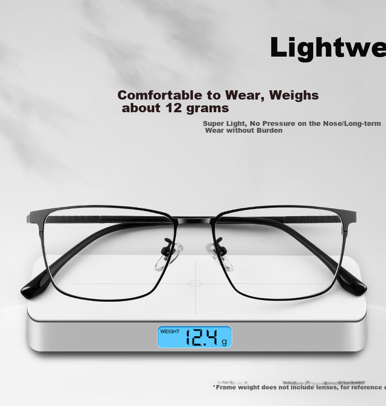Yupintang Anti-Blue Light Reading Glasses for Men And Women, Ultra-Light Titanium Frame with Imported Japanese Materials And High-Definition Resin Lenses 8633 4