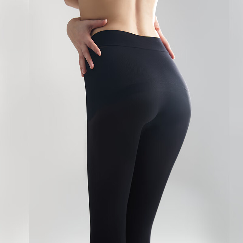 Avandi Women's Leggings 2-Pack [Mugwort Antibacterial Compression Socks] Apple Hip Slimming Tummy Control Black Tights