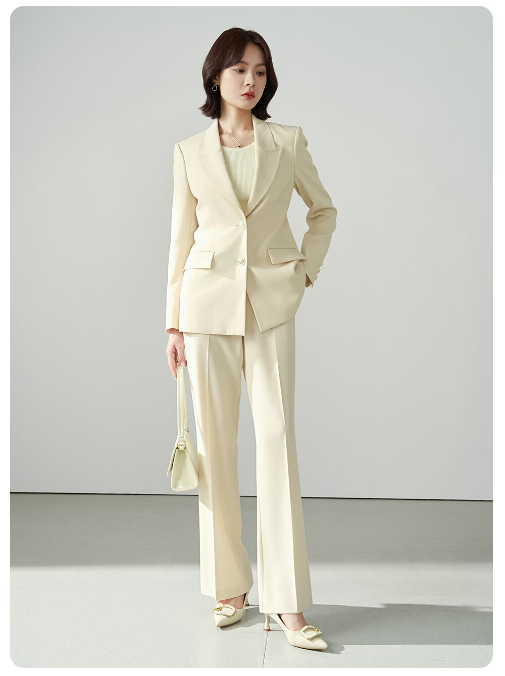 Miss Bird Women's Winter Suit Set Professional Interview Formal Workplace High-End Commuter Blazer Jacket 13