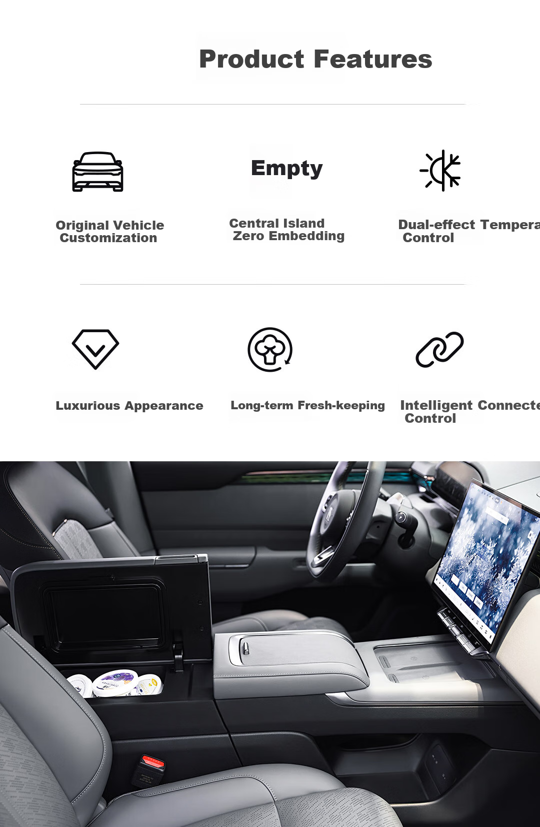 Jike Car Refrigerator, Jike 7X Exclusive Dual-Effect Temperature Control Smart Operation Long-Term Freshness Preservation, Black And Gray Color 2