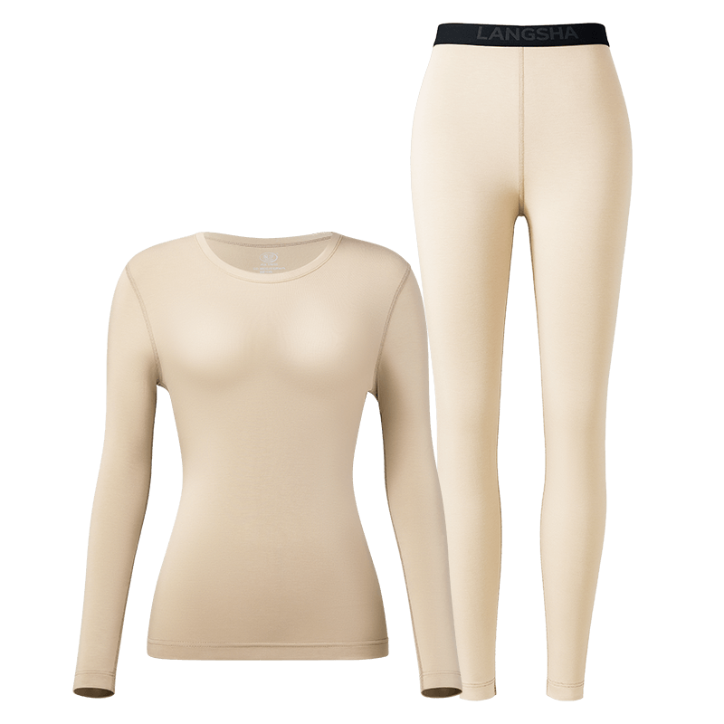 Langsha 25th Anniversary New Arrival [Ren Jialun Celebrity Endorsed Quality] Thermal Underwear Antibacterial Anti-Mite Unisex Set