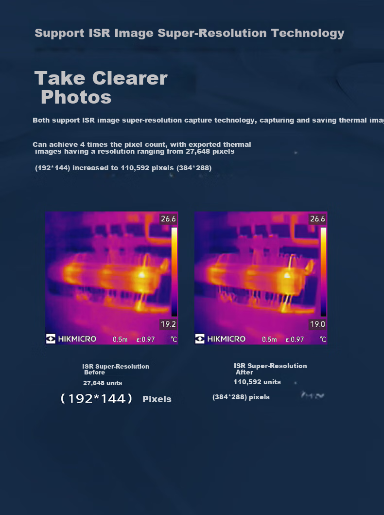 HIKMICRO Thermal Imager HD Infrared Thermal Imaging Temperature Measurement Night Vision Floor Heating Inspection Leak Detection E09SE 4
