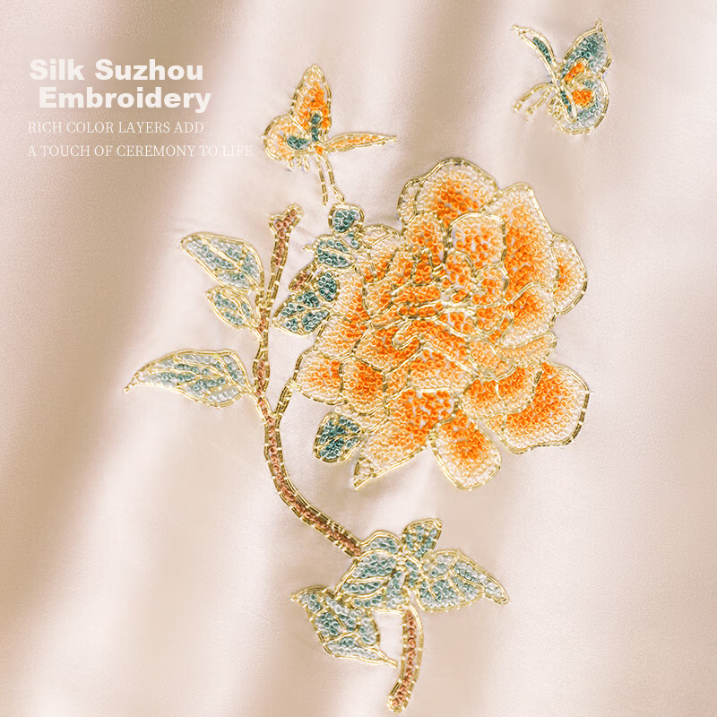 Hangsilu Silk Embroidery Scarf for Women with Carved Comb Set, Shawl, Birthday High-End Mid-Autumn Festival Gift for Mom