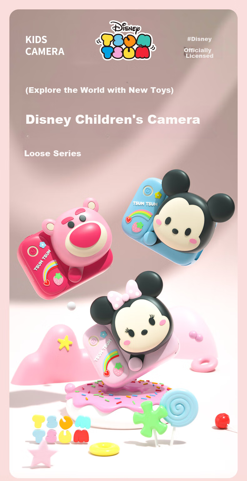 Disney Children's Digital Camera, Handheld Portable CCD Camera with Video Function, Instant Camera, Birthday Gift for Boys And Girls 1