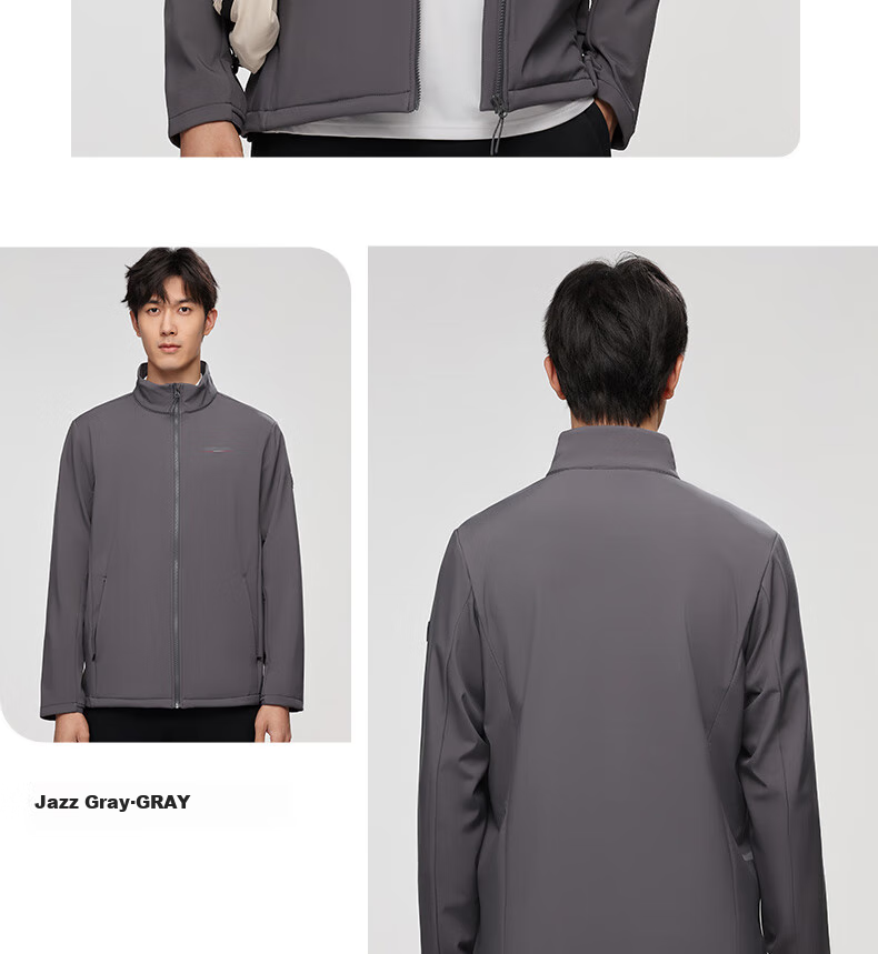 NORTHLAND Soft Shell Jacket for Men, Outdoor Windproof And Water-Resistant Warm Coat NXJCH5509E Black 180 18