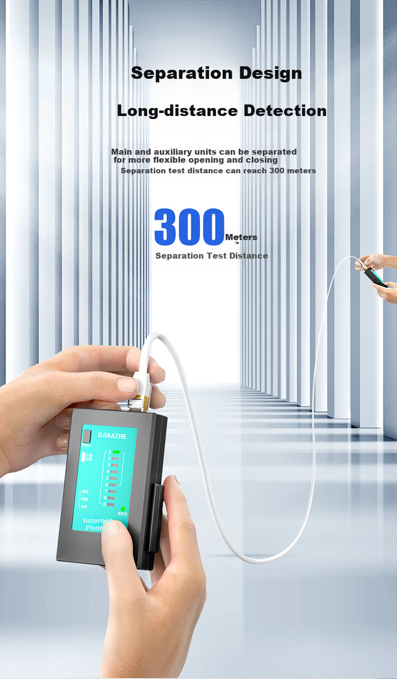 SAMZHE Network Cable Tester, Multifunctional Network/cable Telephone Tester, Network Crystal Head Single-Head Test for Engineering/home Use, Intelligent Signal Detector Continuity Tester CS-66 3
