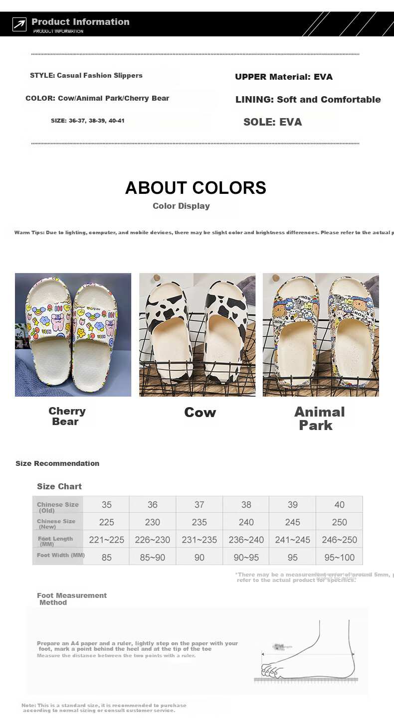 CARTELO Women's Slippers with Squishy Feel, Home Slippers, Slide Sandals, Bathroom Slippers, Women's Shoes 0824 Animal Park 36-37 6