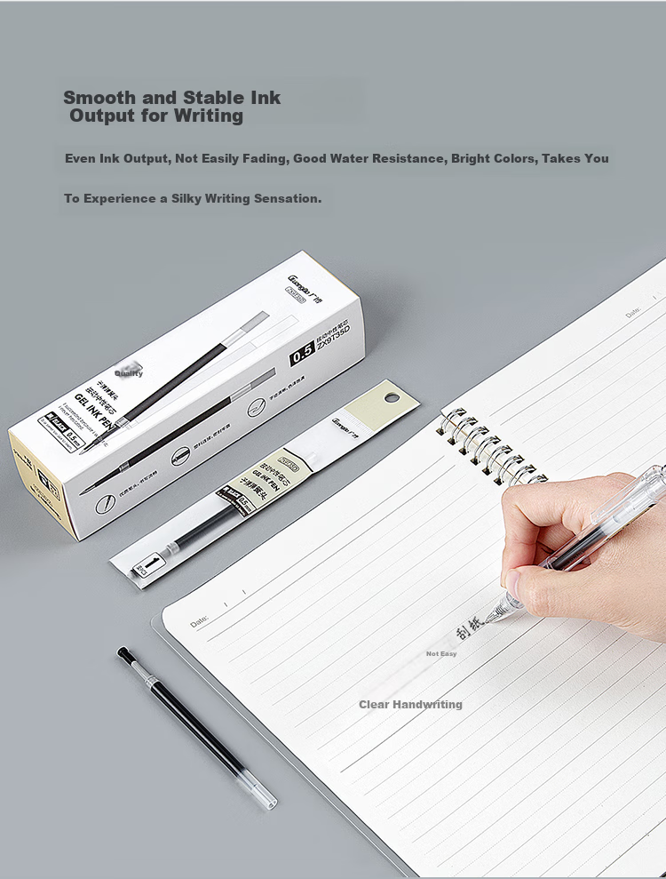 GuangBo Retractable Gel Pen Refill K35, Signature Pen Refill, 0.5mm Black Bullet Tip, Office Supplies, 20 Pieces/box, ZX9T35D 3