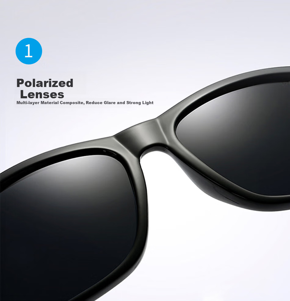 DRATRA Polarized Sunglasses Summer Unisex Square Sports Sun Glasses UV Protection Driving Glasses 6