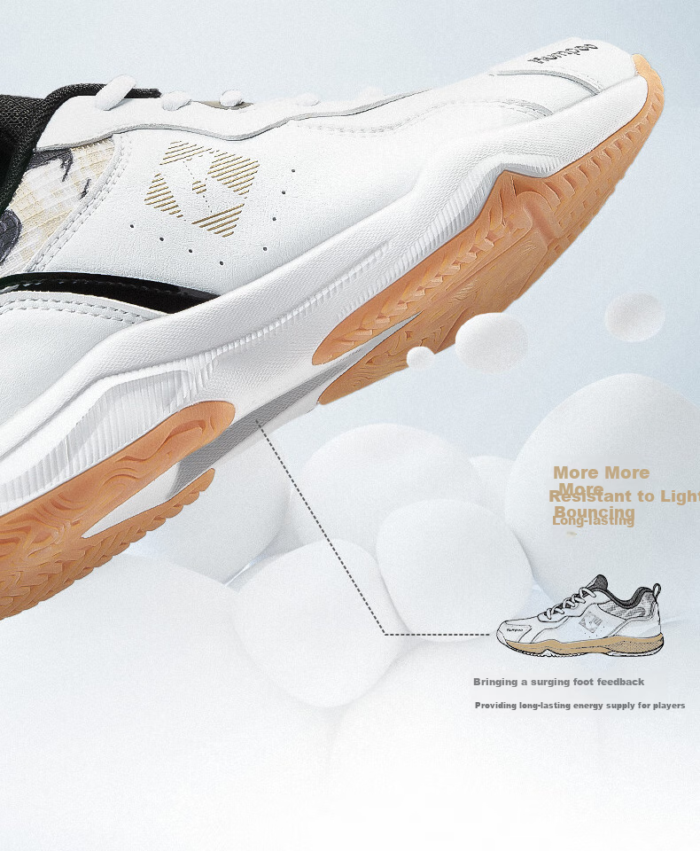 KUMPOO 2025 New Badminton Shoes Luying D21 Breathable Non-Slip Wear-Resistant Xunfeng Professional Sports Shoes White/Purple Size 36 2
