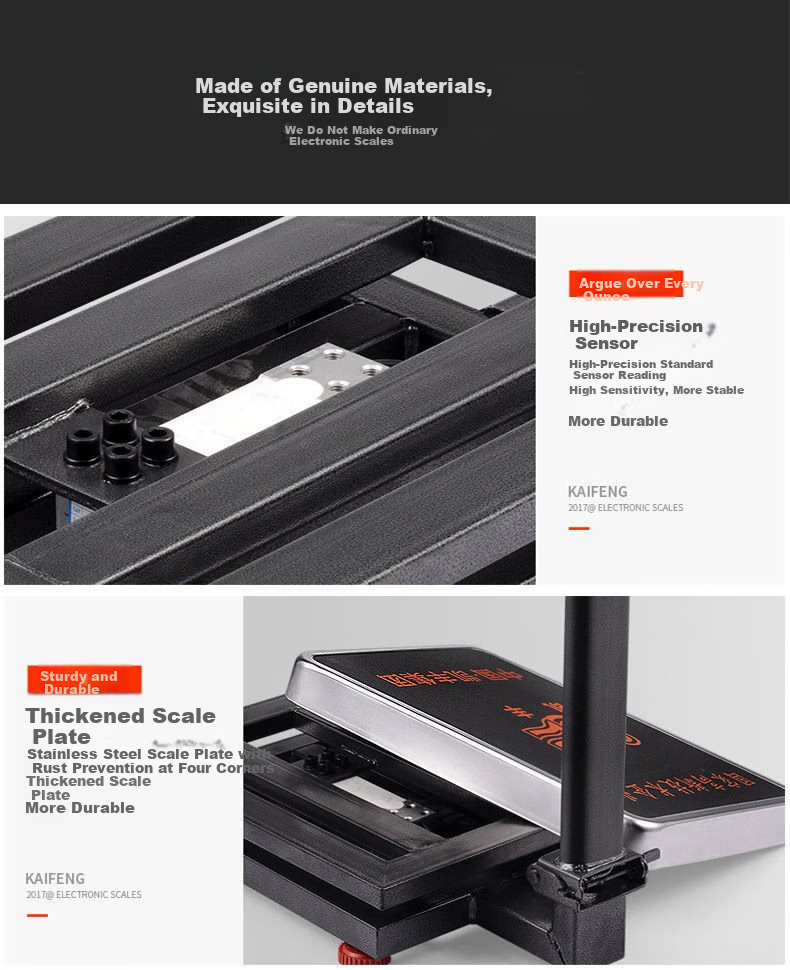 Kaifeng Electronic Scale, Commercial Small Platform Scale, 100kg/150kg Capacity, Precise Weighing, Industrial Use, 300kg/200lb Scale 9