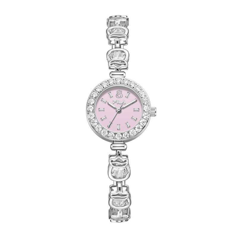 FILA Women's Bracelet Watch Gift Box Fashion Diamond-studded Student Valentine's Day Gift for Girlfriend 6727-102 Pink