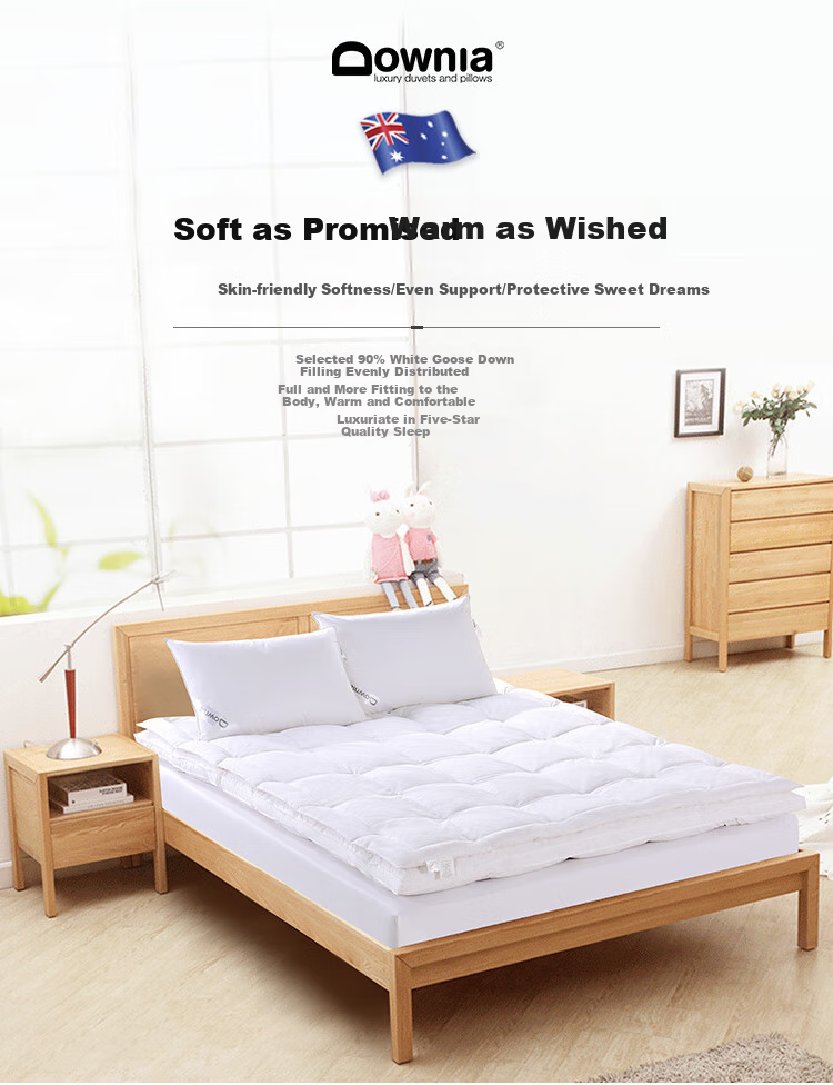 Downia Mattress, Hilton Hotel Style 90% White Goose Down Mattress Pad, Tatami Mat, for 1.8-Meter Bed 2