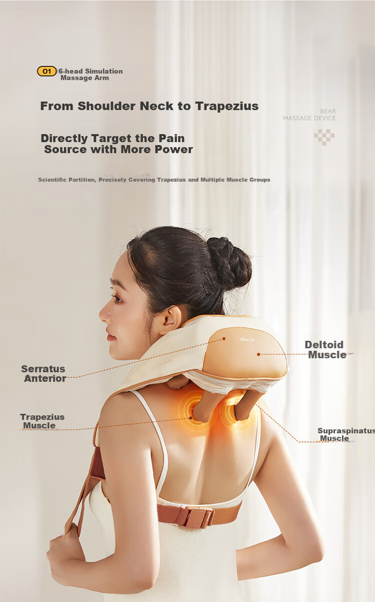 Bear Neck Massager, Cervical Massage Device, Shoulder And Neck Massager, Dual-Frequency Pulse Massager, Hot Compress Intelligent Massager, Birthday Gift for Women, Wife, Elders, Mid-Autumn Festival Gift 6