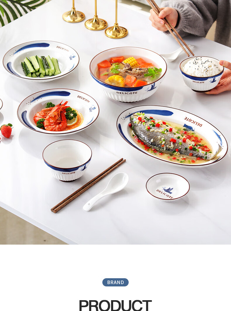 Chuanqi Ceramic Tableware 6-inch Set of 4 Douli Bowls Noodle Bowls Rice Bowls Soup Bowls New White Ceramic 5