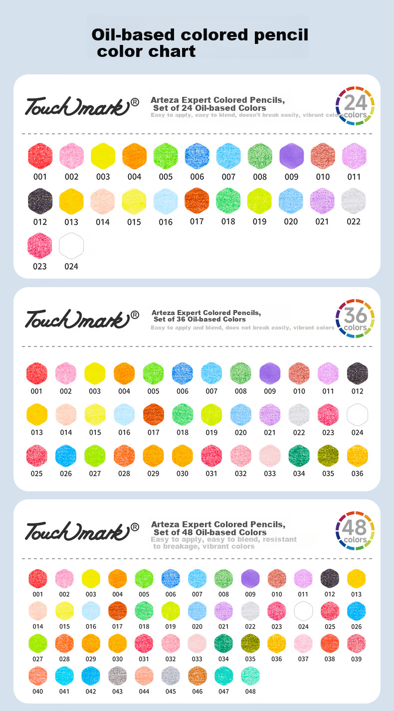 Touch Mark 36-Color Oil-Based Colored Pencils for Students, Art Drawing, Children's Coloring, Sketching, Boys and Girls Birthday Gift, Outdoor Sketching, Kite Drawing Colored Pencils 13