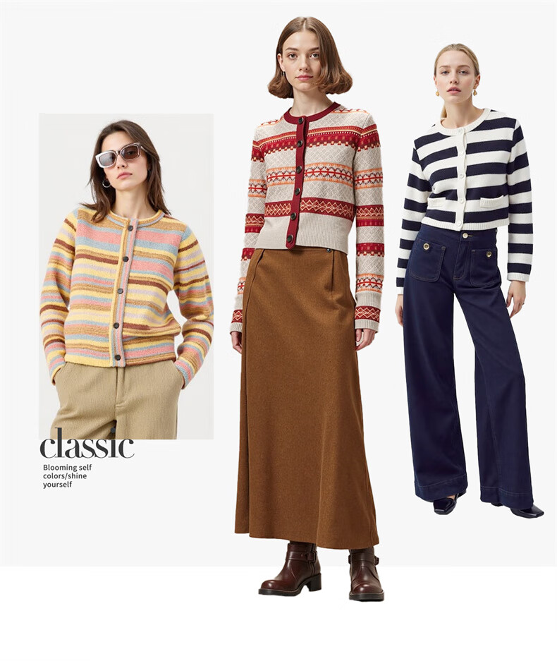 Navikail [Celebrity Style] Italy Small Sailboat Women's 25 New Full Wool Knit Cardigan Jacket 2334095501 4