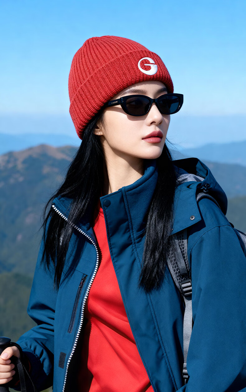 GOLOVEJOY Knit Beanie Cold Weather Hat for Women Autumn Winter Men Warm Windproof Outdoor Hiking Mountaineering Wool Hat Off-White 3