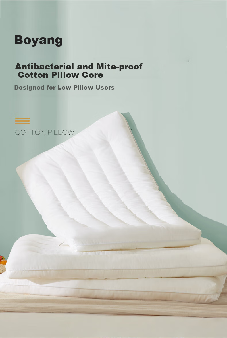 BEYOND Home Textile Pillow Core, Washable All-Cotton Embroidered Soft Pillow Core, Low Pillow Stand Tall Style, Single Pack, Lianyi 48*74cm 1