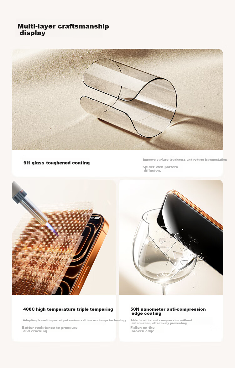Baseus [3D Heat-Bent Corning Original Film | Full Coverage] Tempered Glass Screen Protector for Apple IPhone 15 Pro Max, High Definition Anti-Fingerprint Drop Protection Film 12