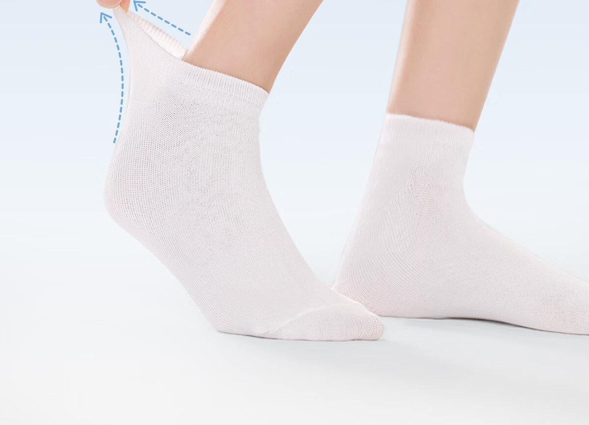 Freego Disposable Cotton Socks Unisex Travel Business Wash-Free Portable Sweat-Absorbent Breathable Odor-Resistant Sports White Socks 12 Pairs 14