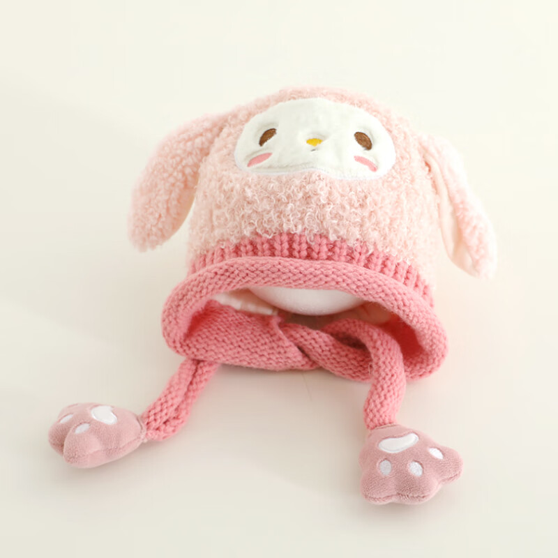 9i9 Kids Winter Thickened Ear Protection Fleece Lined Windproof Baby Hat Girls A163 Pink