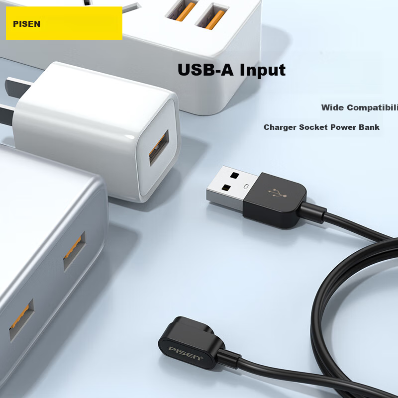 PISEN Charging Cable for Children's Smartwatches And Phones, Magnetic Connector, Compatible with Xiaotiancain Z11/Z10/Z9/Z8/Z8A/Z7/Z7S/Z7A/Z6Pro/Z6A/Z6S Universal