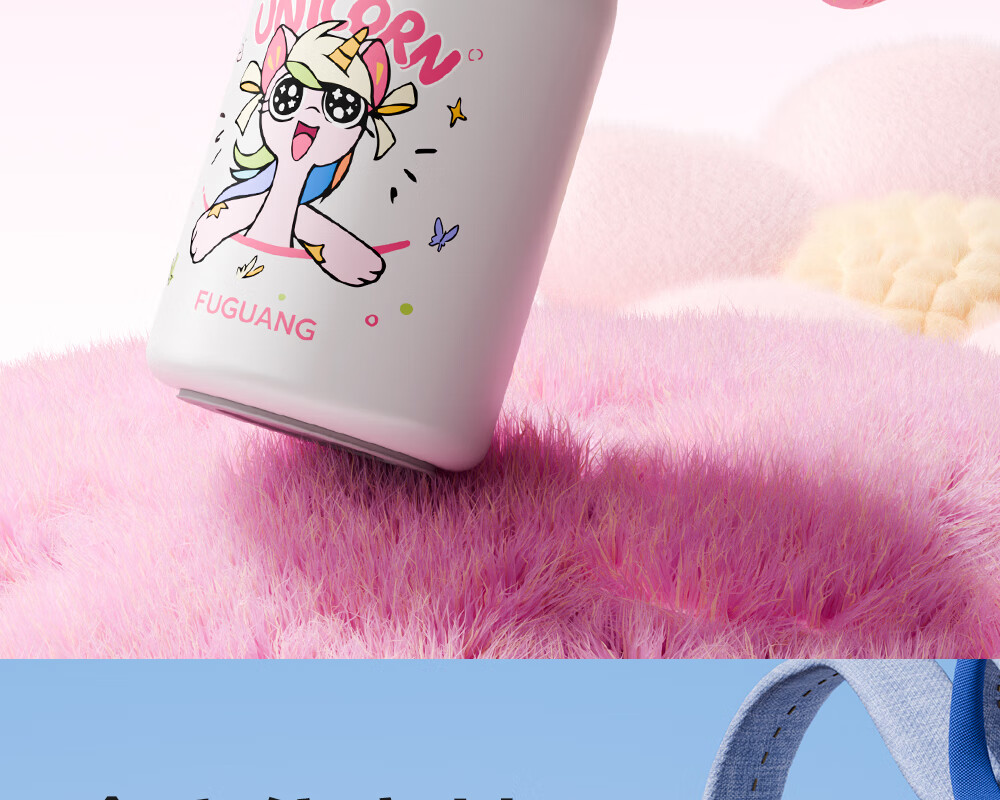 Fuguang Large Capacity Insulated Water Bottle, 316L Stainless Steel, with Straw, Portable, for Female College Students, Trendy Dual-Use Cup 19