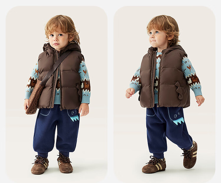 Minibala Kids Unisex Down Vest Baby Warm Infant Sleeveless Jacket 2025 Winter [Three-proof] 7