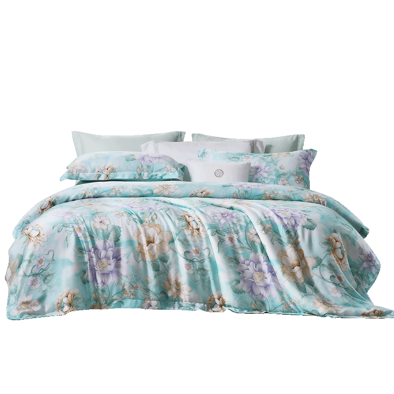 FUANNA Single Duvet Cover 40s Lyocell Tencel Summer Printed Cooling Duvet Cover 203*229cm